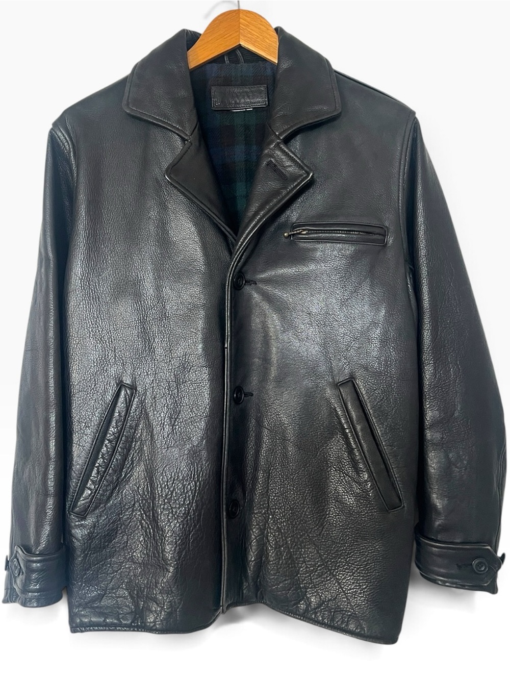 Source Unknown Black Leather Bomber Jacket